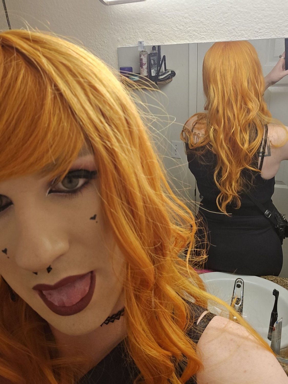 Goth Sissy Bunny K showing off as Witch, Maid, Bunny, Piggy...she can be anything & always looks hot #FmYEt8ss