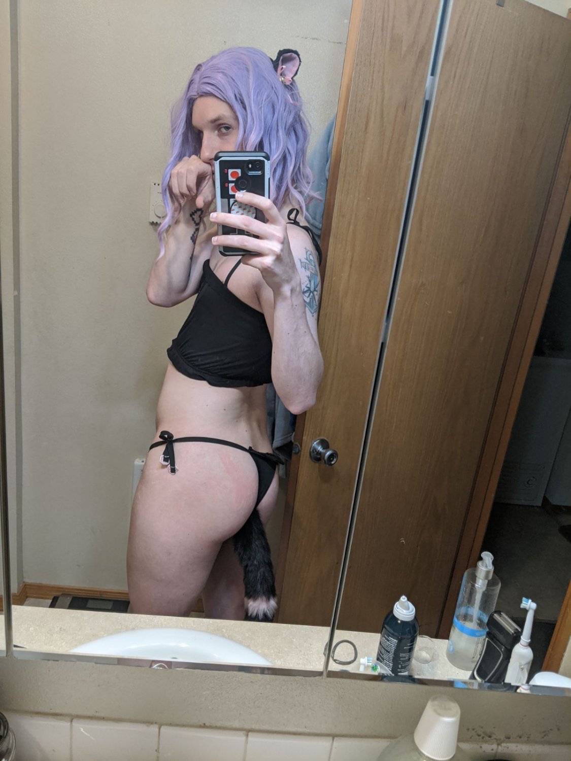 Goth Sissy Bunny K showing off as Witch, Maid, Bunny, Piggy...she can be anything & always looks hot #vuOEmy5Z